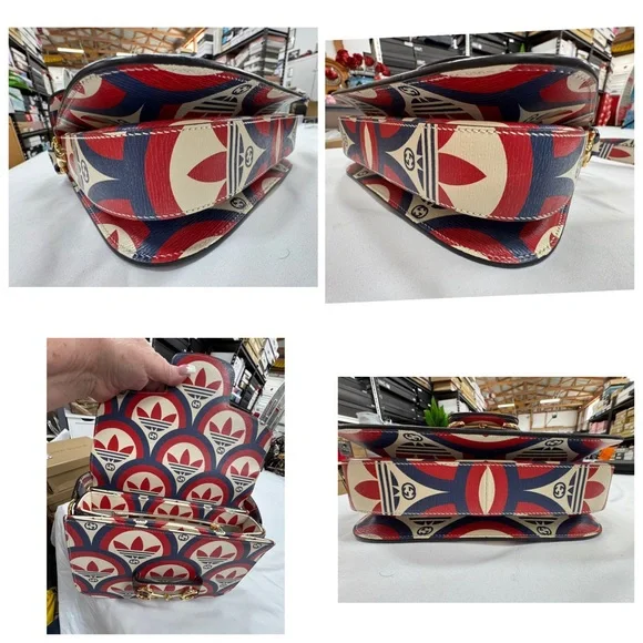 Gucci/Adidas Printed Crossbody Bag in Red & Blue - Picture 6 of 10